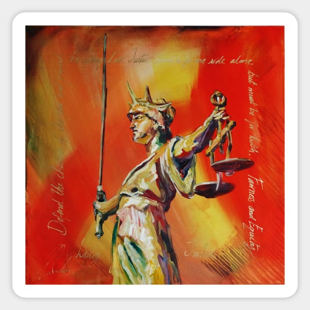 Lady Justice 0120 Sticker by artsale